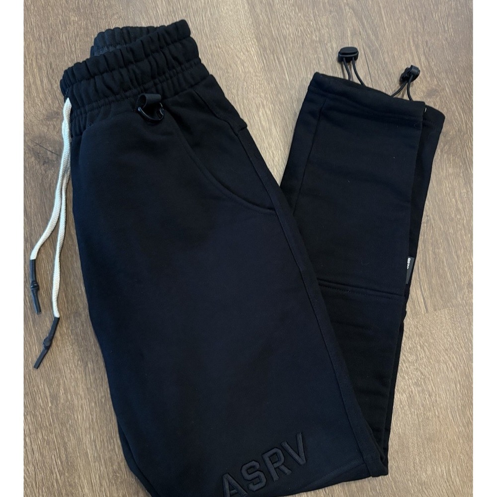 ASRV DSG-0266 Men's XS Black French Terry Joggers